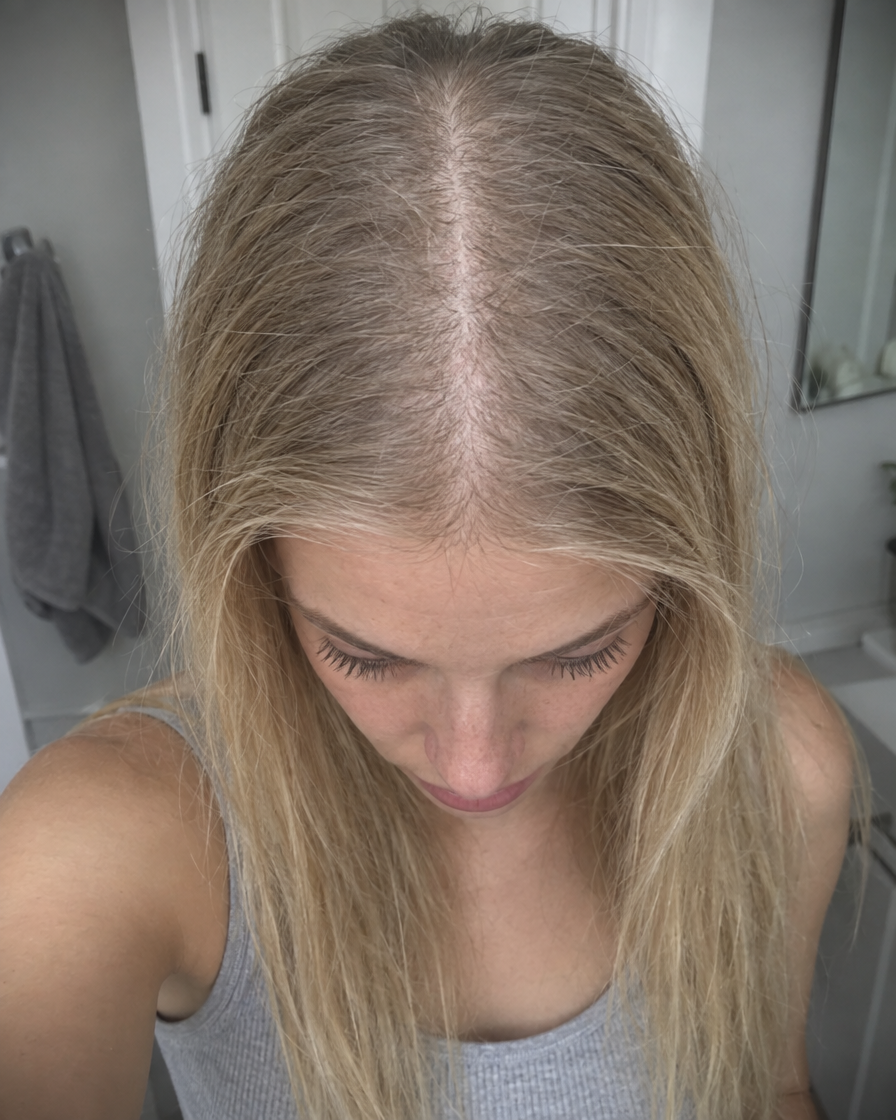 Lavia Luxe Hero Vorher - duenner Ansatz